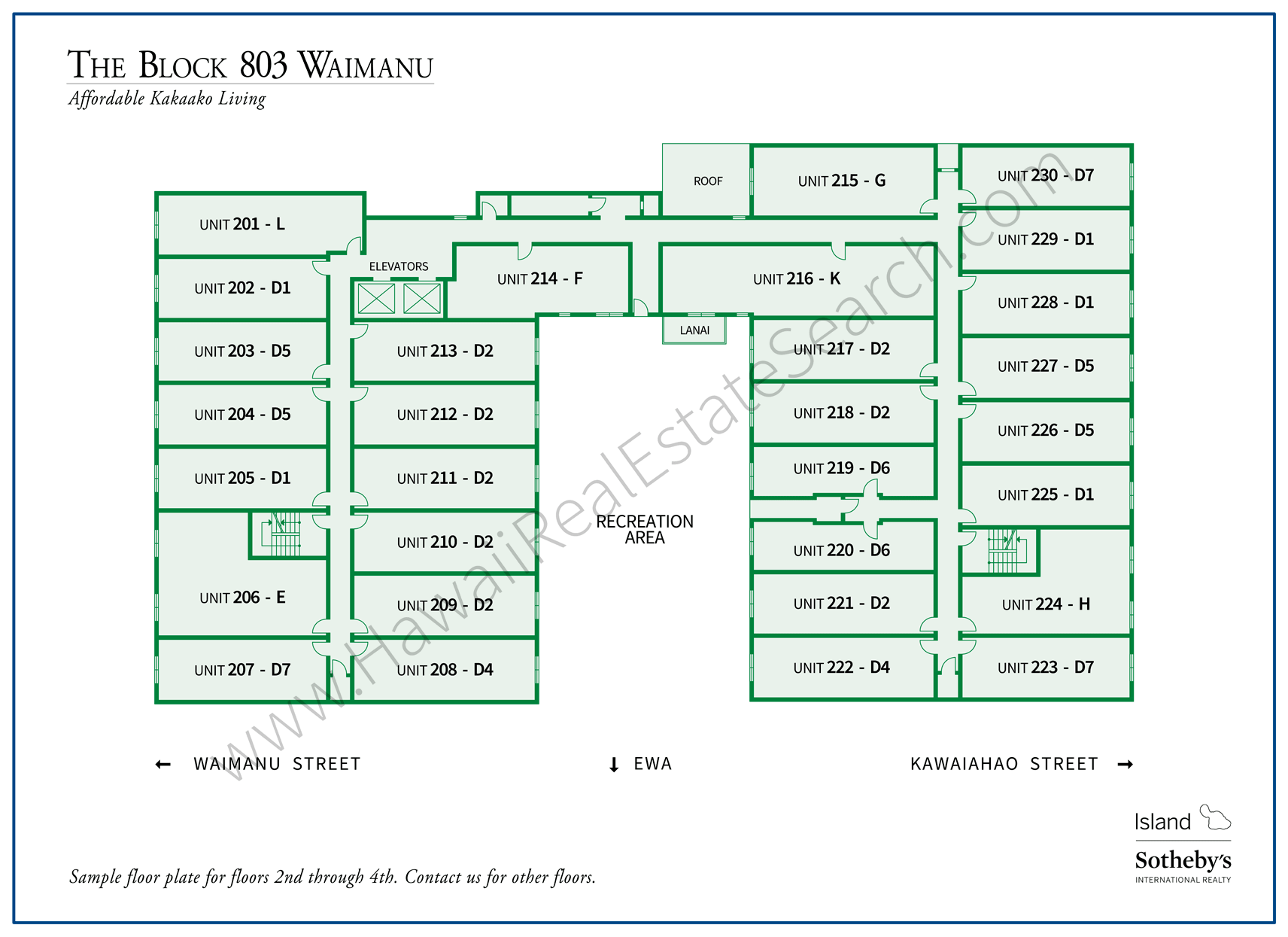 The Block 803 Waimanu Property Map